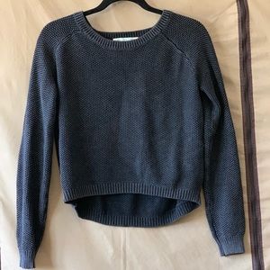 Gray knit sweater